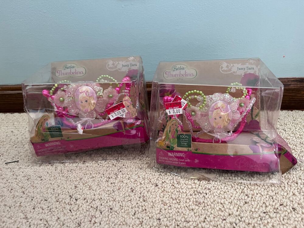 Set of Two Barbie Thumbelina Tiaras
